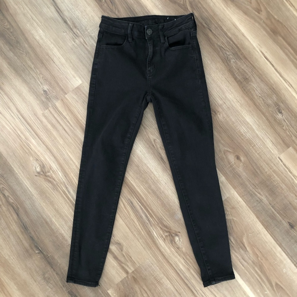 American Eagle black Next Level Stretch high rise jegging size 4S